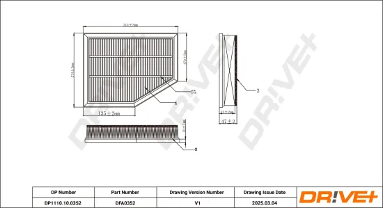 Luftfilter Dr!ve+ DP1110.10.0352 Bild Luftfilter Dr!ve+ DP1110.10.0352