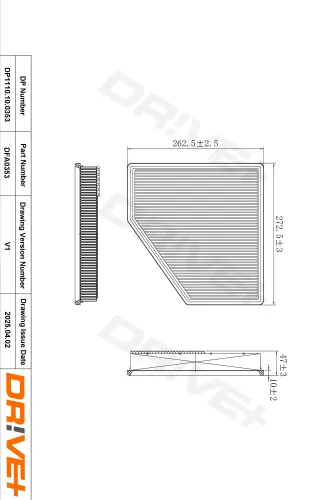 Luftfilter Dr!ve+ DP1110.10.0353 Bild Luftfilter Dr!ve+ DP1110.10.0353