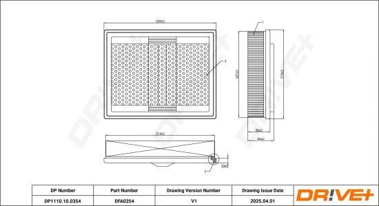 Luftfilter Dr!ve+ DP1110.10.0354 Bild Luftfilter Dr!ve+ DP1110.10.0354