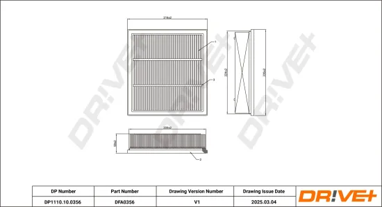 Luftfilter Dr!ve+ DP1110.10.0356 Bild Luftfilter Dr!ve+ DP1110.10.0356