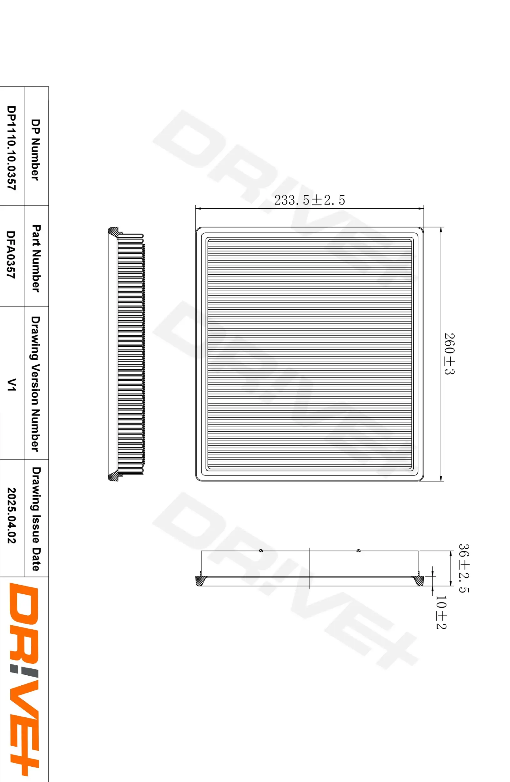 Luftfilter Dr!ve+ DP1110.10.0357
