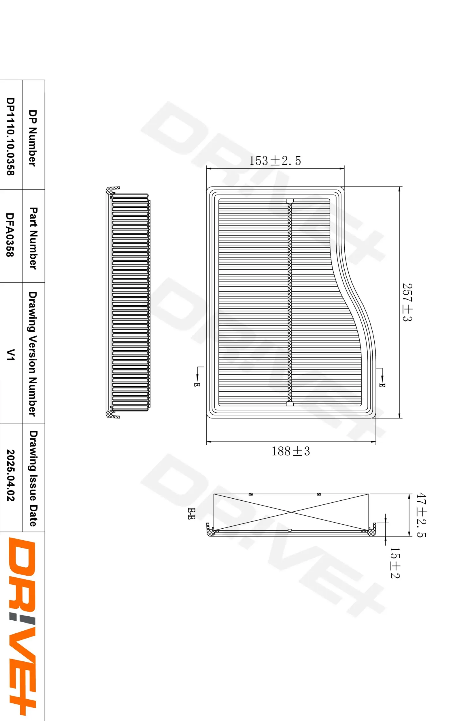 Luftfilter Dr!ve+ DP1110.10.0358