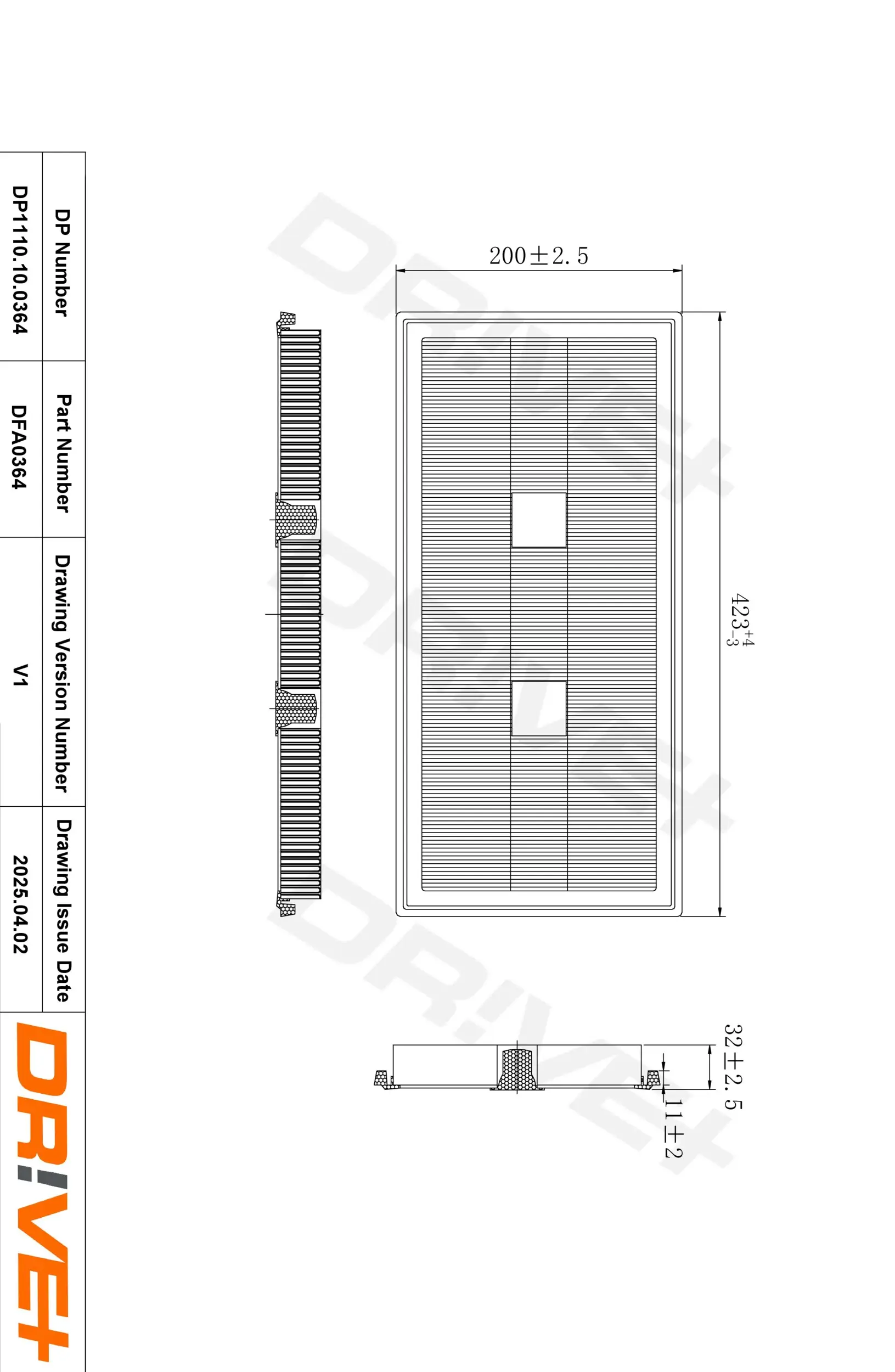 Luftfilter Dr!ve+ DP1110.10.0364