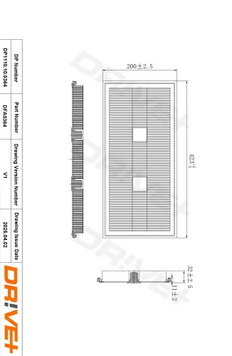 Luftfilter Dr!ve+ DP1110.10.0364 Bild Luftfilter Dr!ve+ DP1110.10.0364