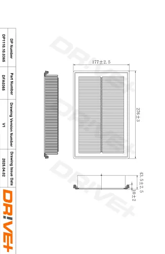Luftfilter Dr!ve+ DP1110.10.0365 Bild Luftfilter Dr!ve+ DP1110.10.0365