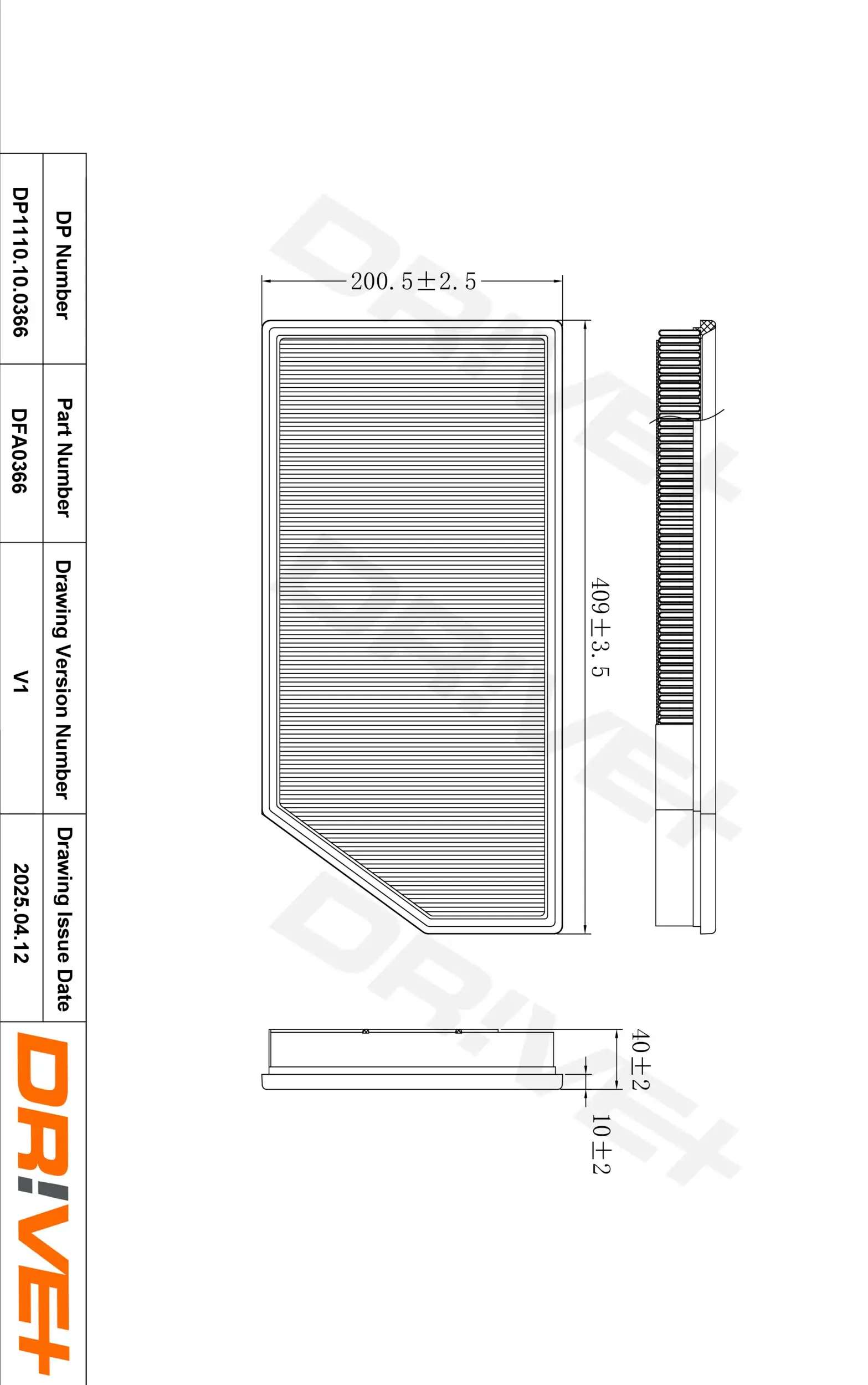 Luftfilter Dr!ve+ DP1110.10.0366