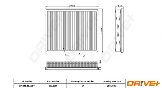Luftfilter Dr!ve+ DP1110.10.0369 Bild Luftfilter Dr!ve+ DP1110.10.0369