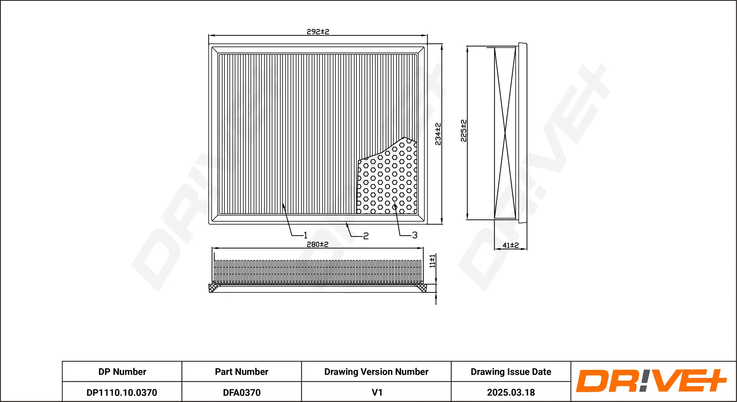 Luftfilter Dr!ve+ DP1110.10.0370