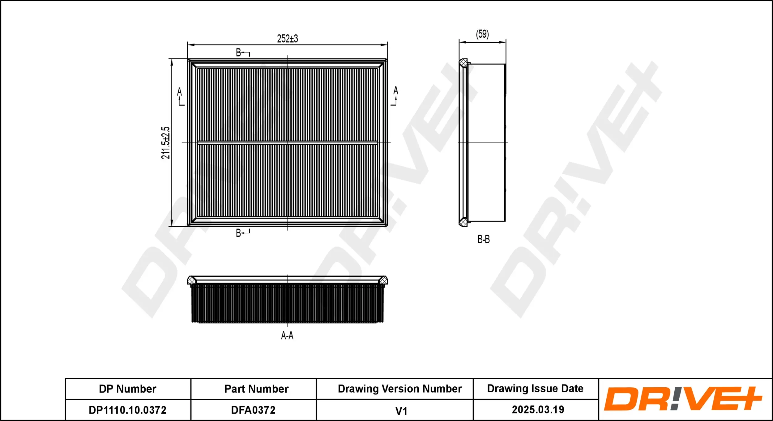 Luftfilter Dr!ve+ DP1110.10.0372