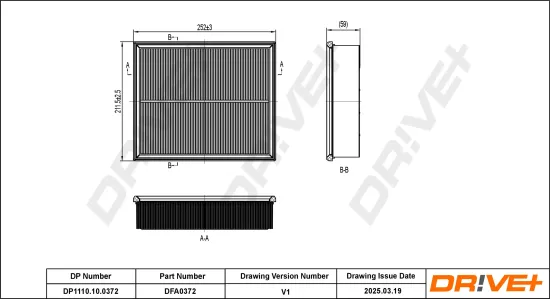 Luftfilter Dr!ve+ DP1110.10.0372 Bild Luftfilter Dr!ve+ DP1110.10.0372