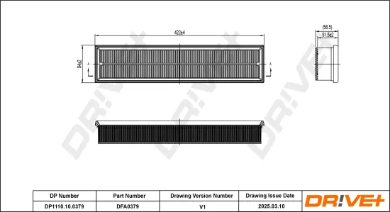 Luftfilter Dr!ve+ DP1110.10.0379 Bild Luftfilter Dr!ve+ DP1110.10.0379