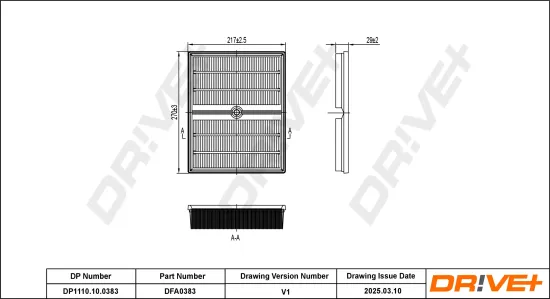 Luftfilter Dr!ve+ DP1110.10.0383 Bild Luftfilter Dr!ve+ DP1110.10.0383