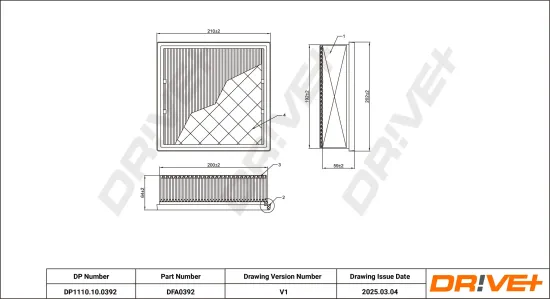 Luftfilter Dr!ve+ DP1110.10.0392 Bild Luftfilter Dr!ve+ DP1110.10.0392