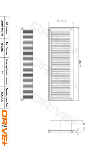 Luftfilter DR!VE+ DP1110.10.0404 Bild Luftfilter DR!VE+ DP1110.10.0404