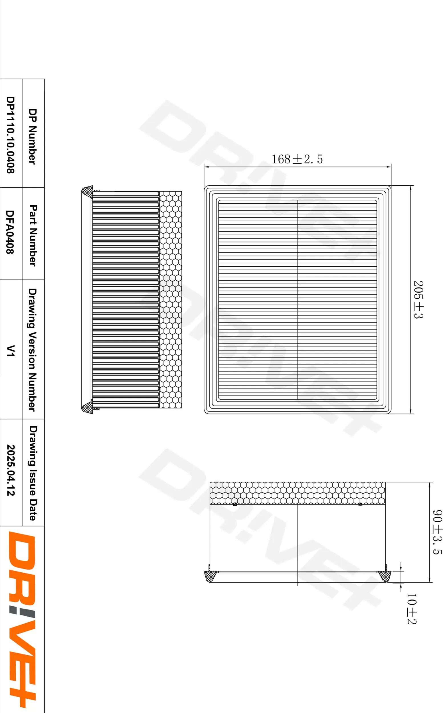 Luftfilter Dr!ve+ DP1110.10.0408
