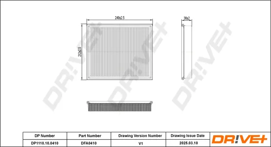 Luftfilter Dr!ve+ DP1110.10.0410 Bild Luftfilter Dr!ve+ DP1110.10.0410