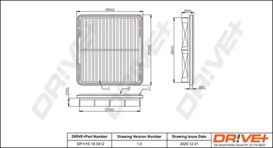 Luftfilter Dr!ve+ DP1110.10.0412 Bild Luftfilter Dr!ve+ DP1110.10.0412