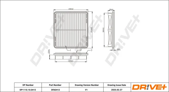 Luftfilter Dr!ve+ DP1110.10.0412 Bild Luftfilter Dr!ve+ DP1110.10.0412