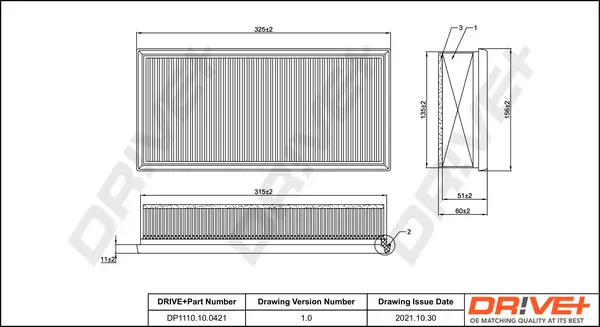 Luftfilter Dr!ve+ DP1110.10.0421