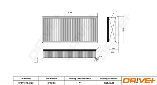Luftfilter Dr!ve+ DP1110.10.0423 Bild Luftfilter Dr!ve+ DP1110.10.0423