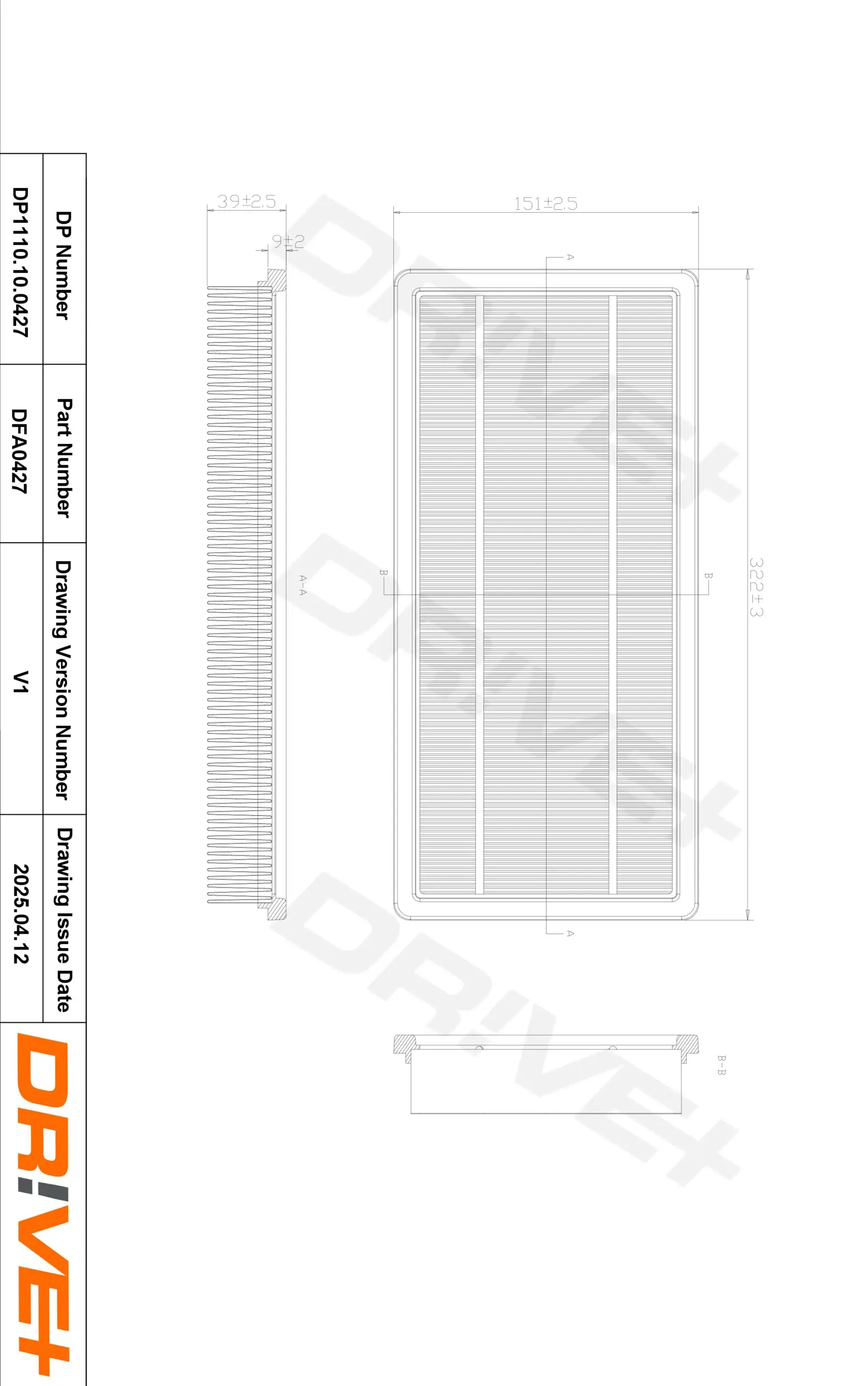 Luftfilter Dr!ve+ DP1110.10.0427