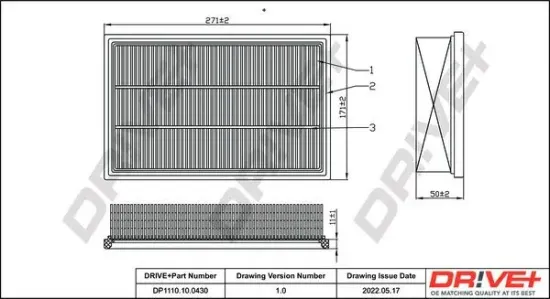 Luftfilter Dr!ve+ DP1110.10.0430 Bild Luftfilter Dr!ve+ DP1110.10.0430