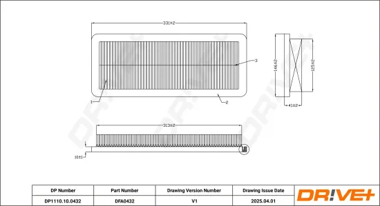 Luftfilter Dr!ve+ DP1110.10.0432 Bild Luftfilter Dr!ve+ DP1110.10.0432