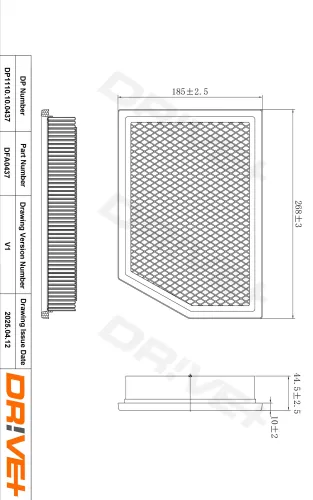 Luftfilter Dr!ve+ DP1110.10.0437 Bild Luftfilter Dr!ve+ DP1110.10.0437