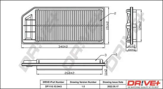 Luftfilter Dr!ve+ DP1110.10.0443 Bild Luftfilter Dr!ve+ DP1110.10.0443