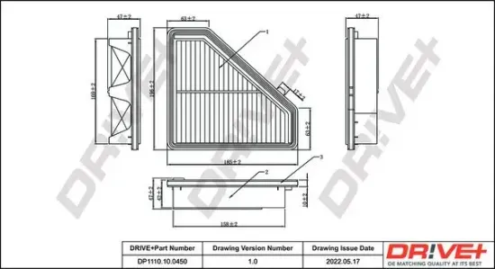 Luftfilter Dr!ve+ DP1110.10.0450 Bild Luftfilter Dr!ve+ DP1110.10.0450