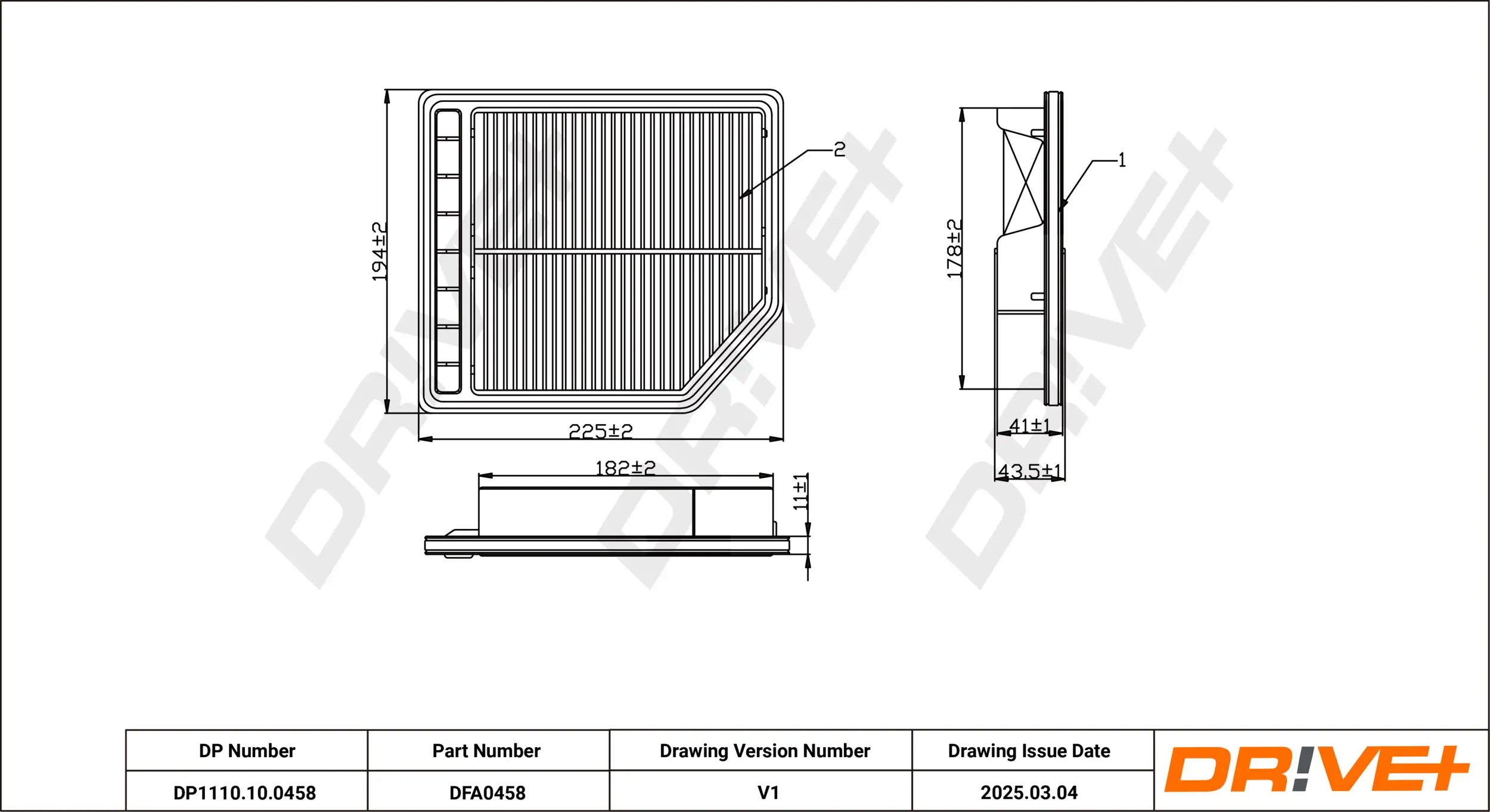 Luftfilter Dr!ve+ DP1110.10.0458