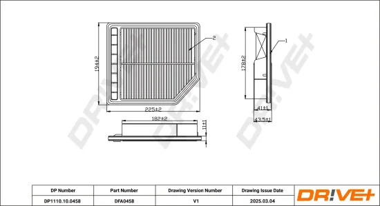 Luftfilter Dr!ve+ DP1110.10.0458 Bild Luftfilter Dr!ve+ DP1110.10.0458