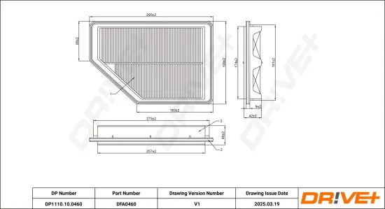 Luftfilter Dr!ve+ DP1110.10.0460 Bild Luftfilter Dr!ve+ DP1110.10.0460