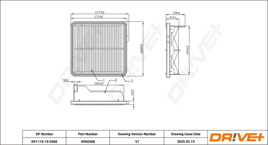 Luftfilter Dr!ve+ DP1110.10.0468 Bild Luftfilter Dr!ve+ DP1110.10.0468