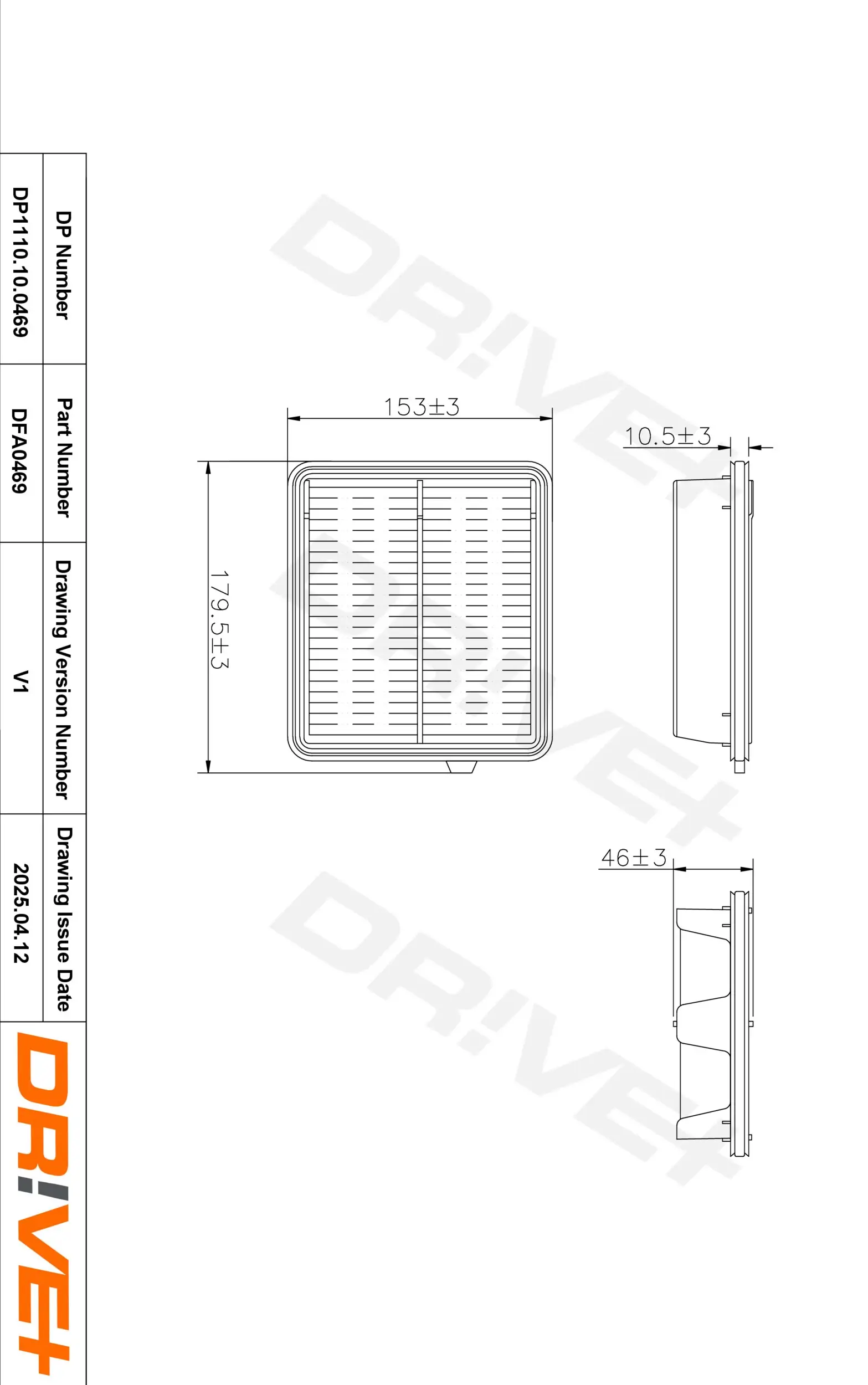 Luftfilter Dr!ve+ DP1110.10.0469
