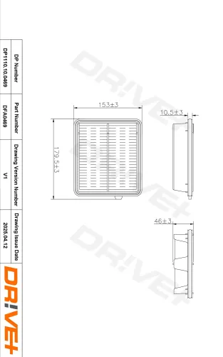 Luftfilter Dr!ve+ DP1110.10.0469 Bild Luftfilter Dr!ve+ DP1110.10.0469