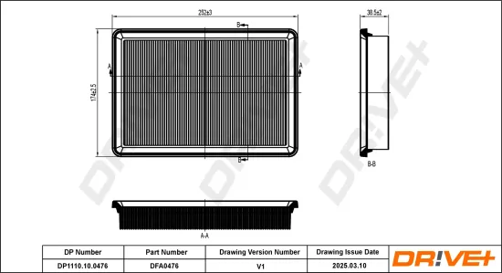 Luftfilter Dr!ve+ DP1110.10.0476 Bild Luftfilter Dr!ve+ DP1110.10.0476
