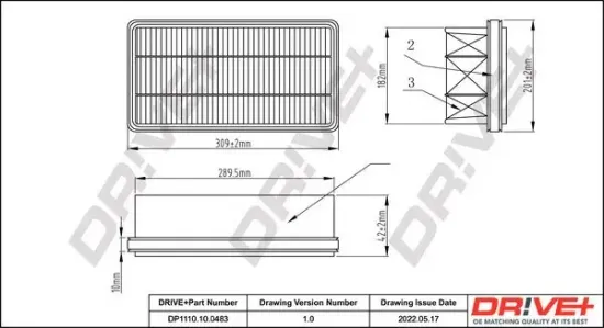 Luftfilter Dr!ve+ DP1110.10.0483 Bild Luftfilter Dr!ve+ DP1110.10.0483
