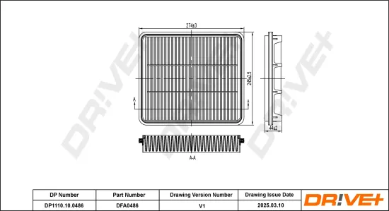 Luftfilter DR!VE+ DP1110.10.0486 Bild Luftfilter DR!VE+ DP1110.10.0486
