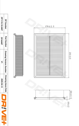 Luftfilter Dr!ve+ DP1110.10.0487 Bild Luftfilter Dr!ve+ DP1110.10.0487