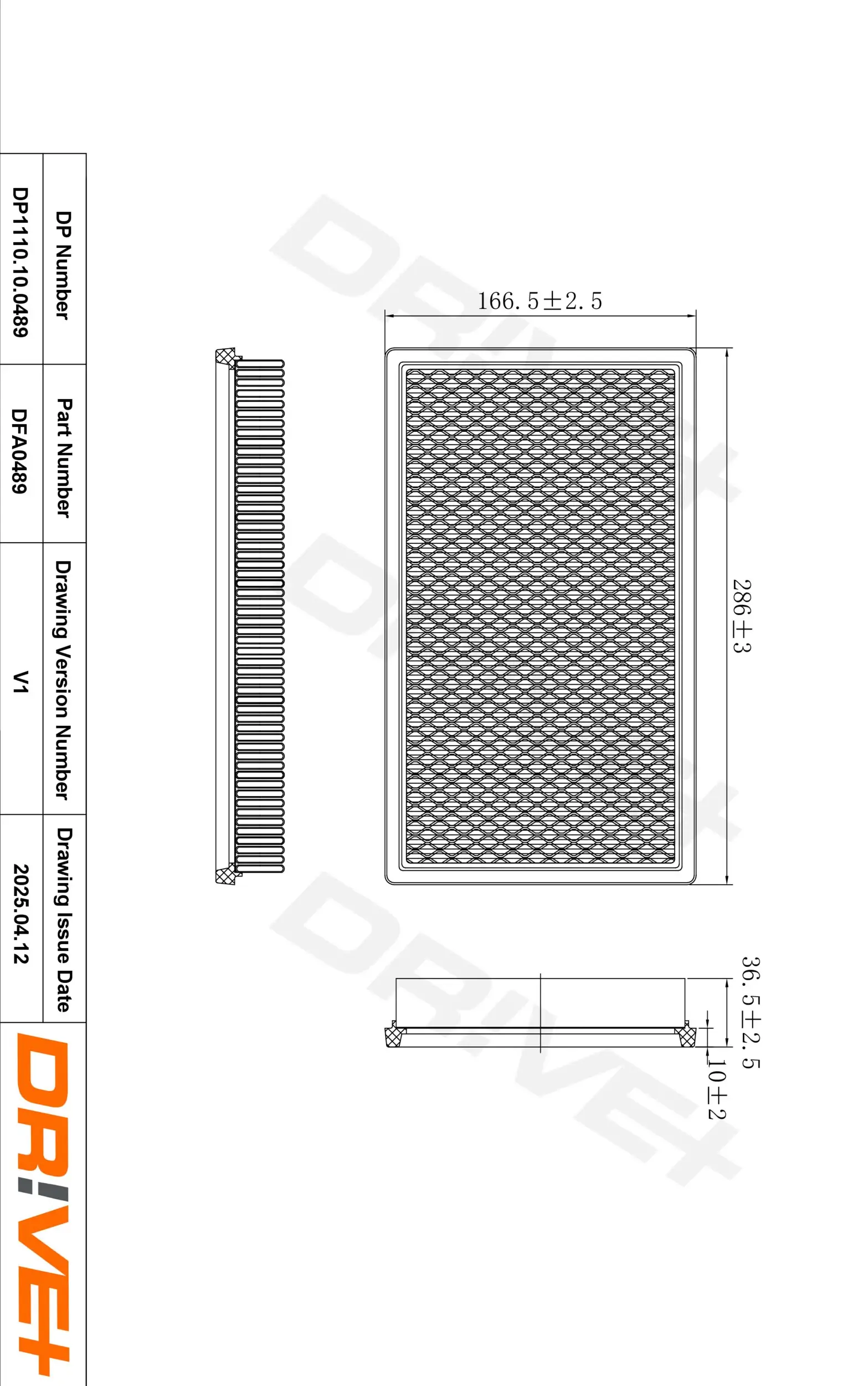 Luftfilter Dr!ve+ DP1110.10.0489