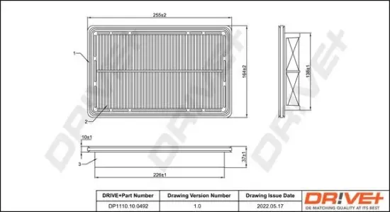 Luftfilter Dr!ve+ DP1110.10.0492 Bild Luftfilter Dr!ve+ DP1110.10.0492