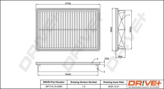 Luftfilter DR!VE+ DP1110.10.0496 Bild Luftfilter DR!VE+ DP1110.10.0496