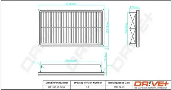 Luftfilter DR!VE+ DP1110.10.0499 Bild Luftfilter DR!VE+ DP1110.10.0499