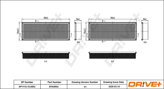 Luftfilter Dr!ve+ DP1110.10.0502 Bild Luftfilter Dr!ve+ DP1110.10.0502