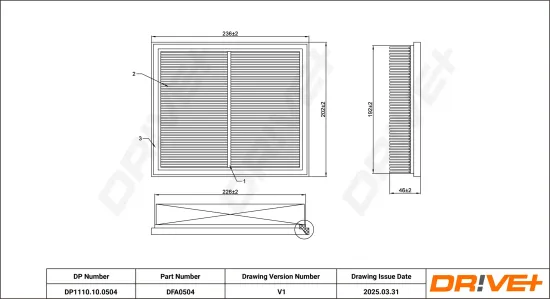 Luftfilter Dr!ve+ DP1110.10.0504 Bild Luftfilter Dr!ve+ DP1110.10.0504
