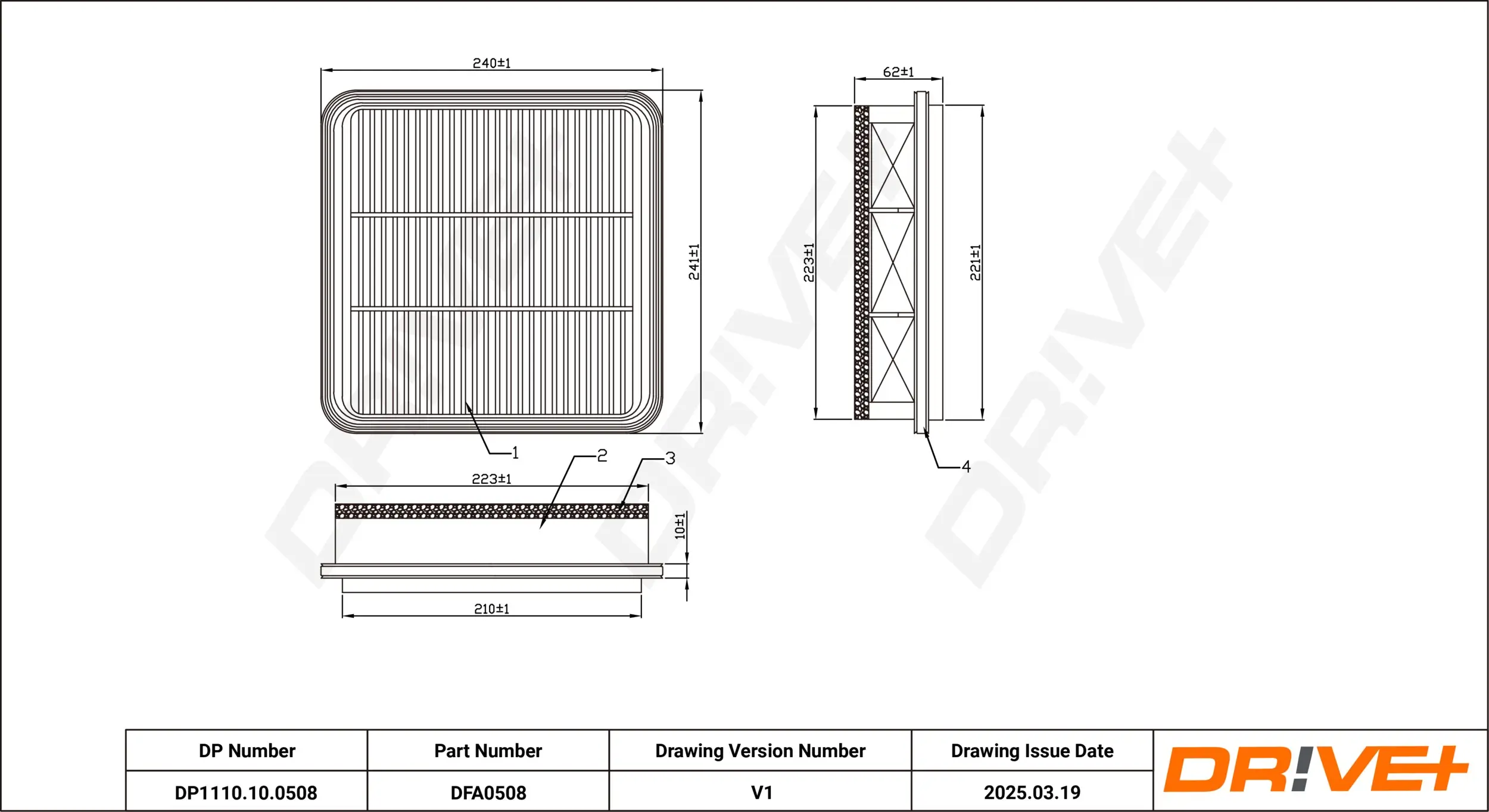 Luftfilter Dr!ve+ DP1110.10.0508