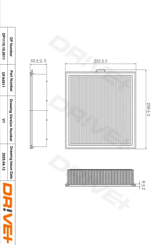 Luftfilter Dr!ve+ DP1110.10.0511 Bild Luftfilter Dr!ve+ DP1110.10.0511