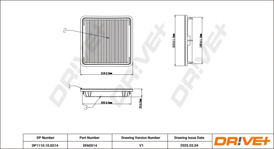 Luftfilter Dr!ve+ DP1110.10.0514 Bild Luftfilter Dr!ve+ DP1110.10.0514