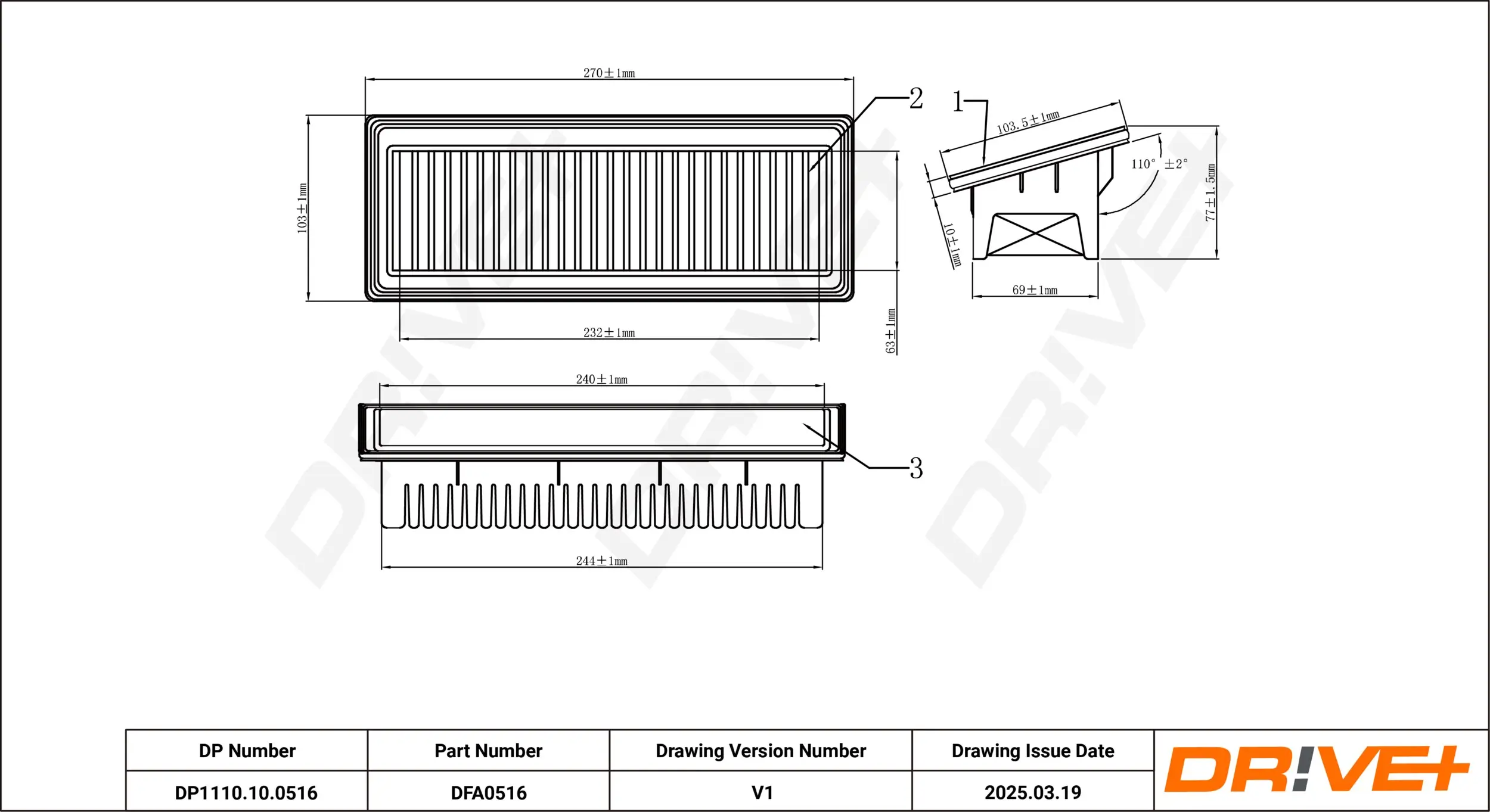Luftfilter Dr!ve+ DP1110.10.0516